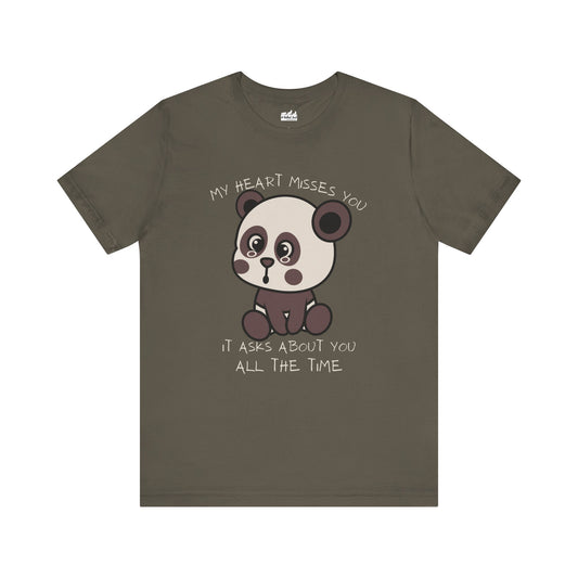 "My Heart Misses You" — Crying Teddy Bear Grief Tee
