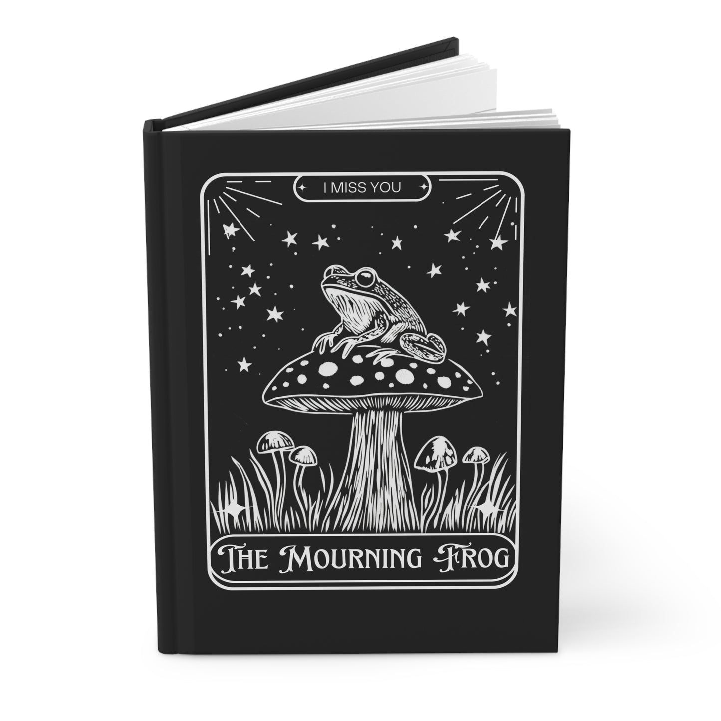 Mourning Frog Blank Lined Grief Hardcover Journal