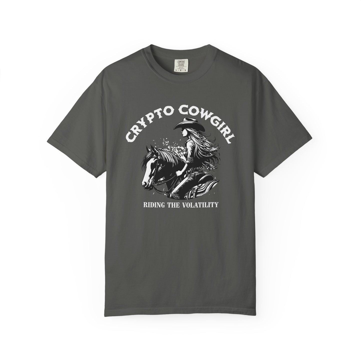 Crypto Cowgirl Comfort Colors T-Shirt, Blockchain Technology Bitcoin Fan Gift