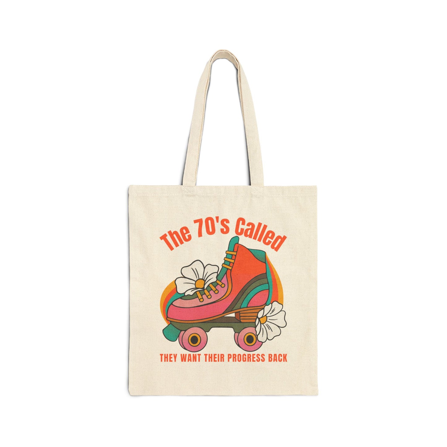 Politically Progressive Retro Feminist Roller Skate Tote Bag
