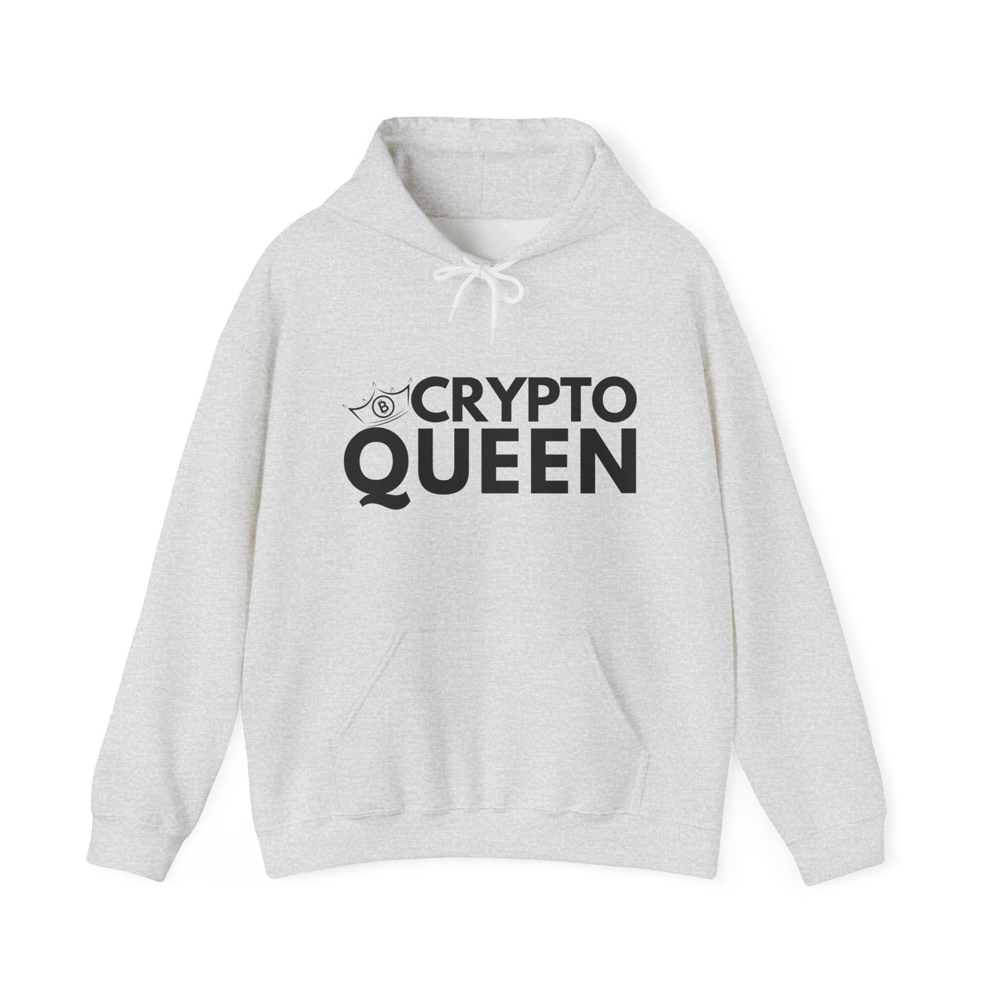 Crypto Queen Gildan 18500 Hoodie, Gift for Bitcoin Lover Tech Fan