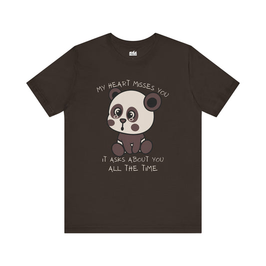 "My Heart Misses You" — Crying Teddy Bear Grief Tee