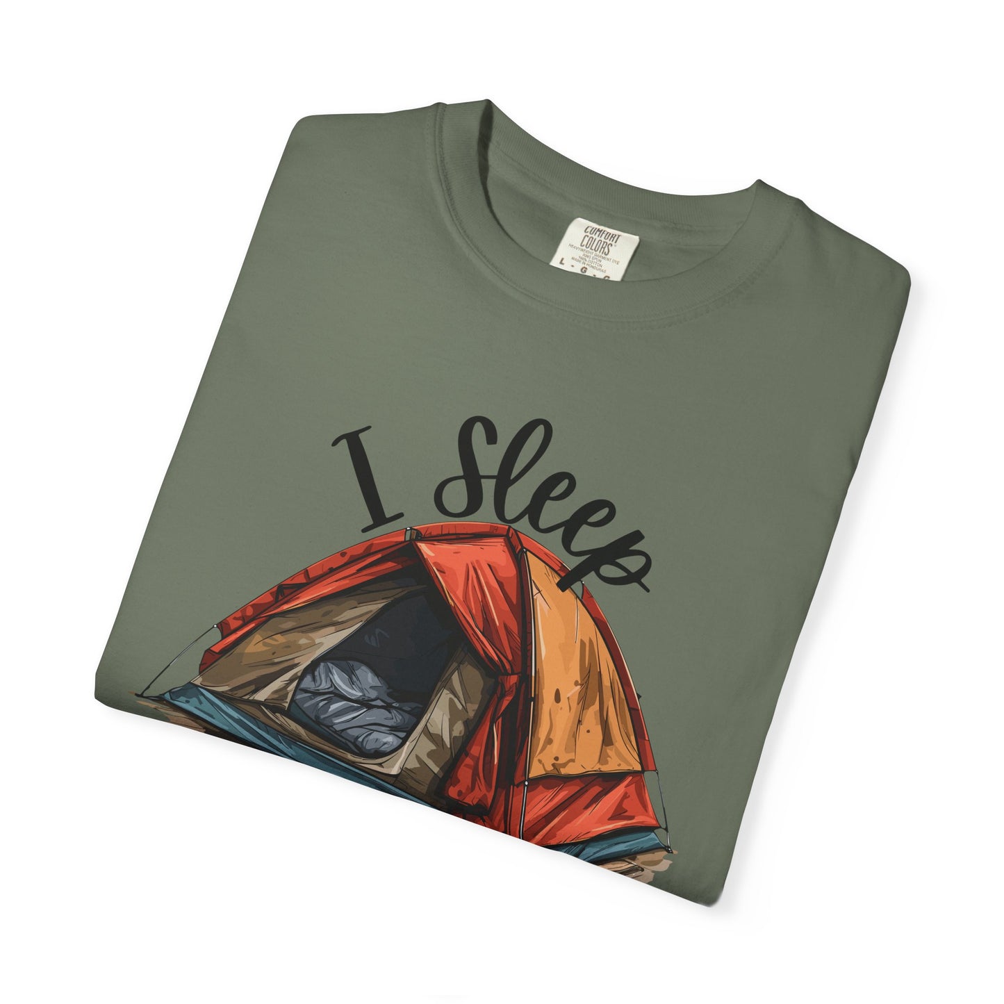 I Sleep Around Funny Camping T-Shirt
