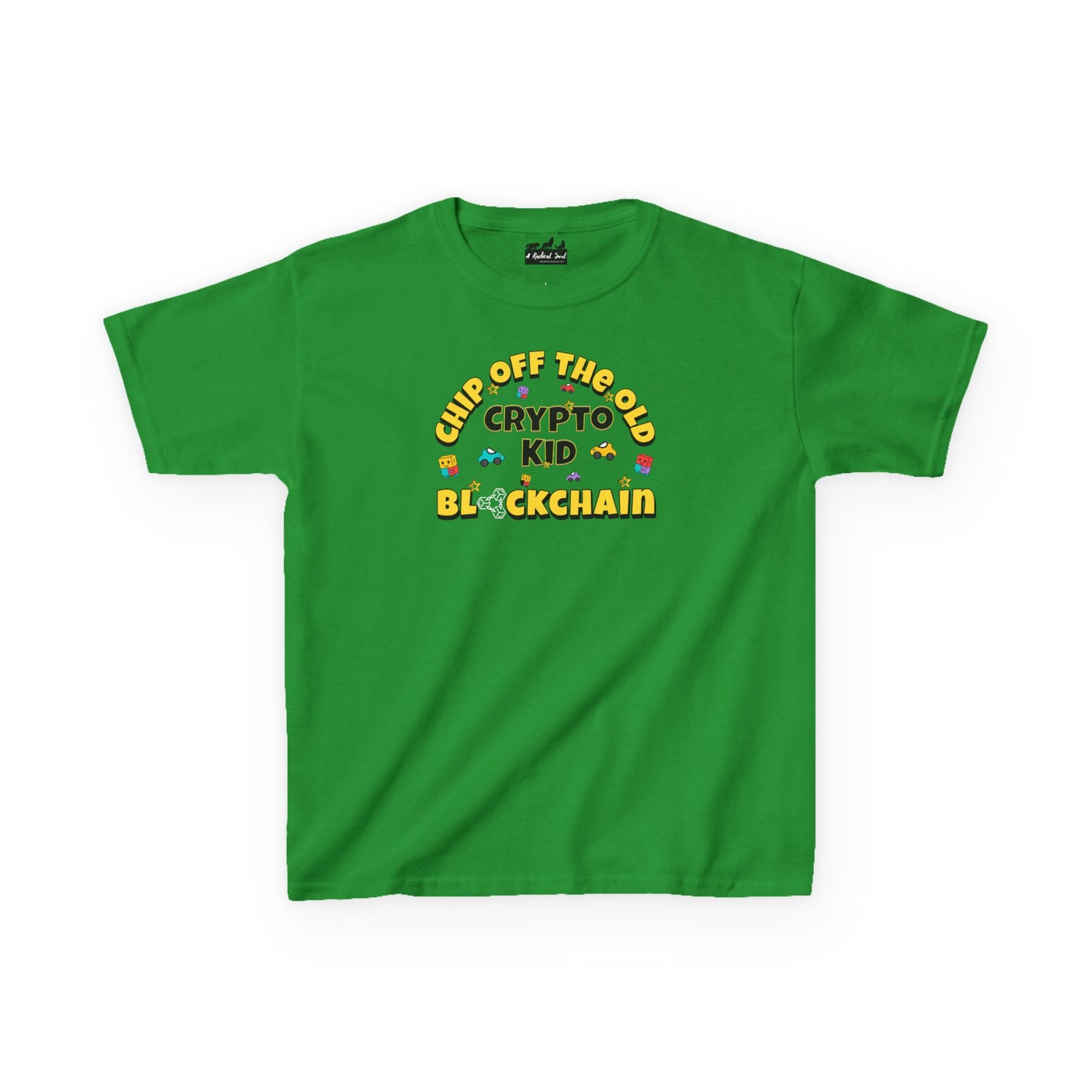 Chip off the old Blockchain Kids Heavy Cotton™ Tee, Gift for Children who are Future Techy's