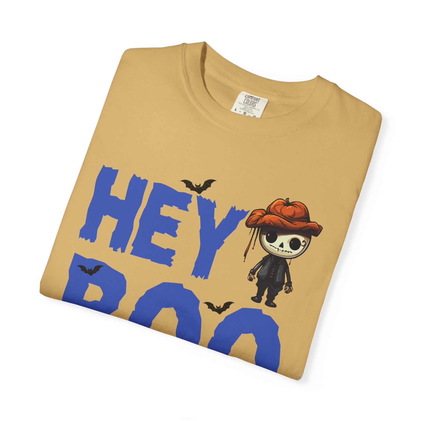 Hey Boo Halloween Scarecrow Graphic Comfort Colors T-Shirt