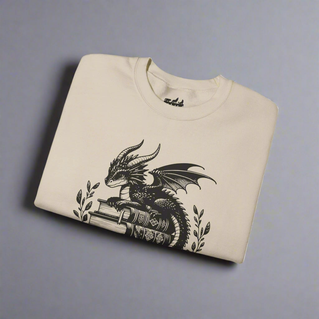 Dragon Graphic Read Books Be Weird - Gildan Sweatshirt