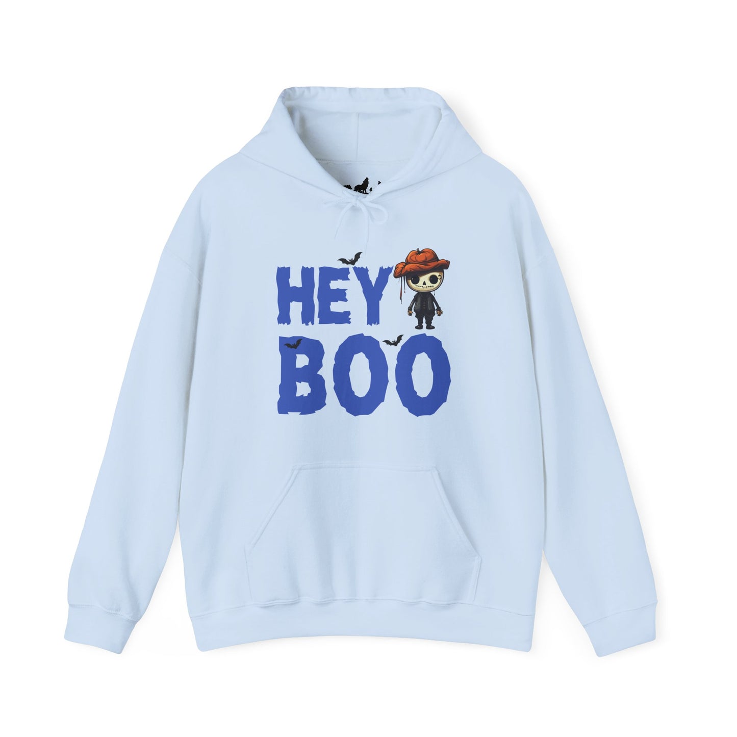 Hey Boo Cozy Adorable Skeleton Halloween Hooded Sweatshirt