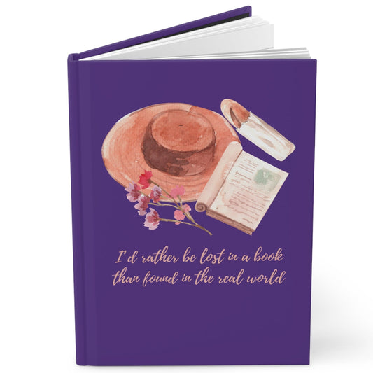 I'd Rather Be Lost in a Book Hat Literary Travel Notebook