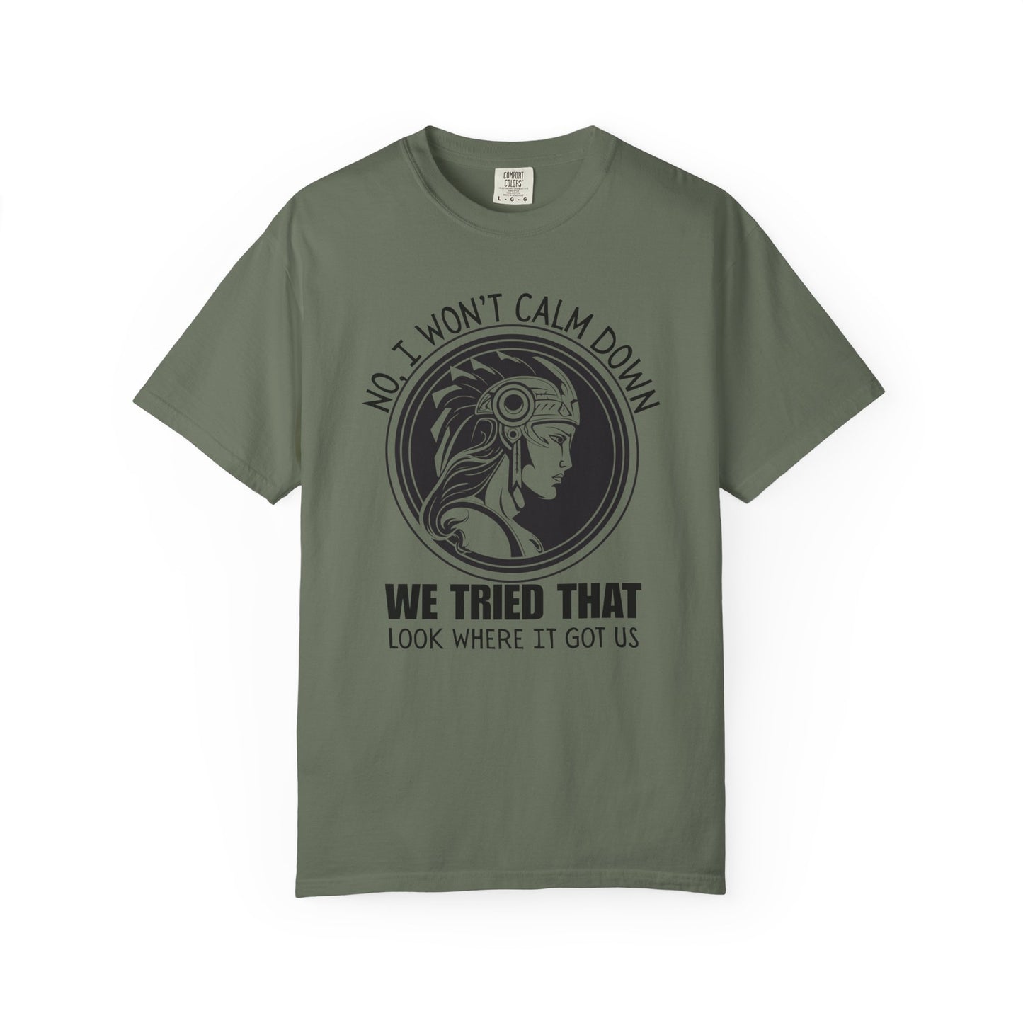 Activist No I won't calm Down Athena Goddess of War Graphic T-shirt