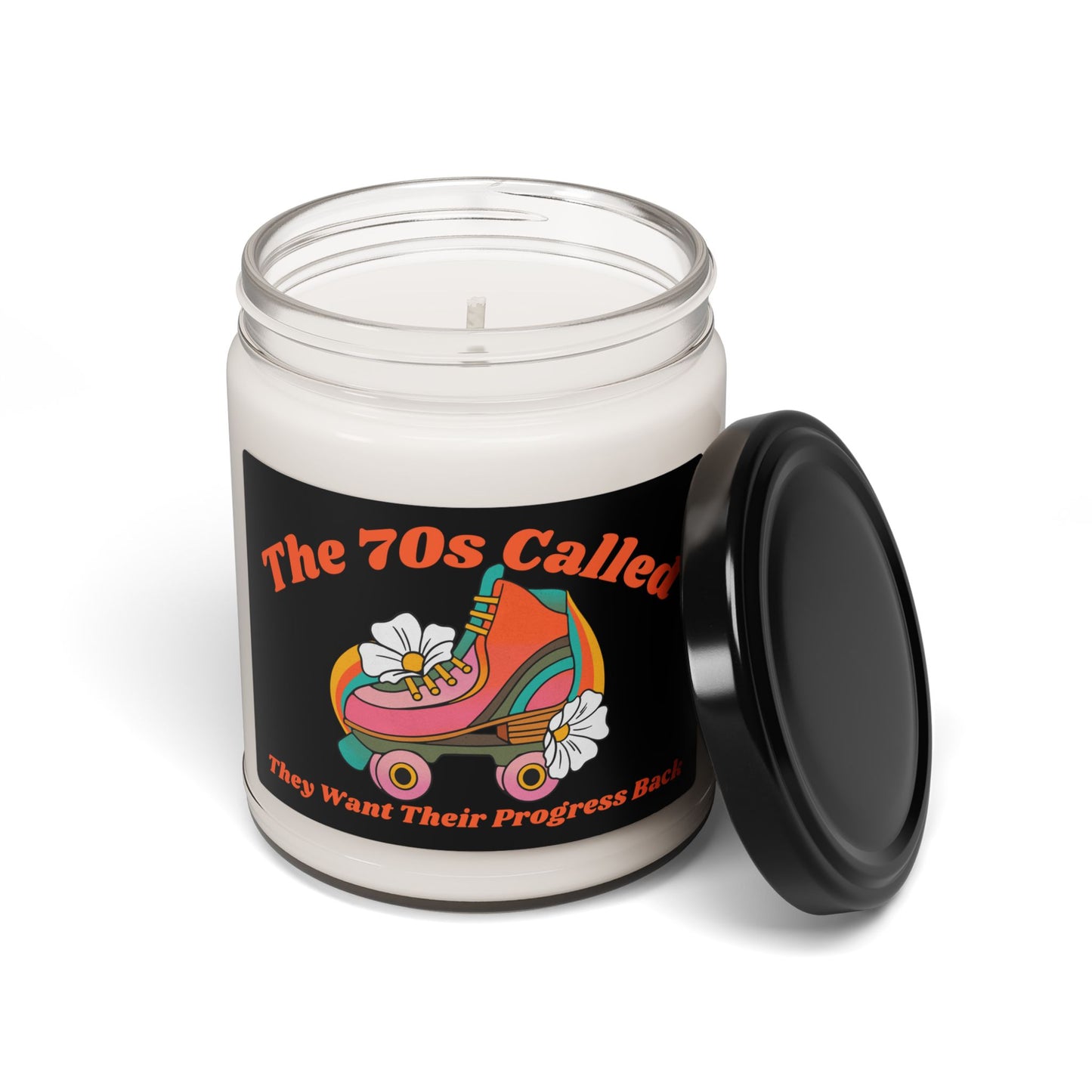The 70's Called Retro Themed Feminist Scented Soy Candle