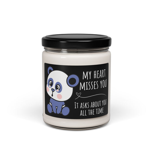 My Heart Misses You Bear Graphic Sympathy Gift Scented Candle