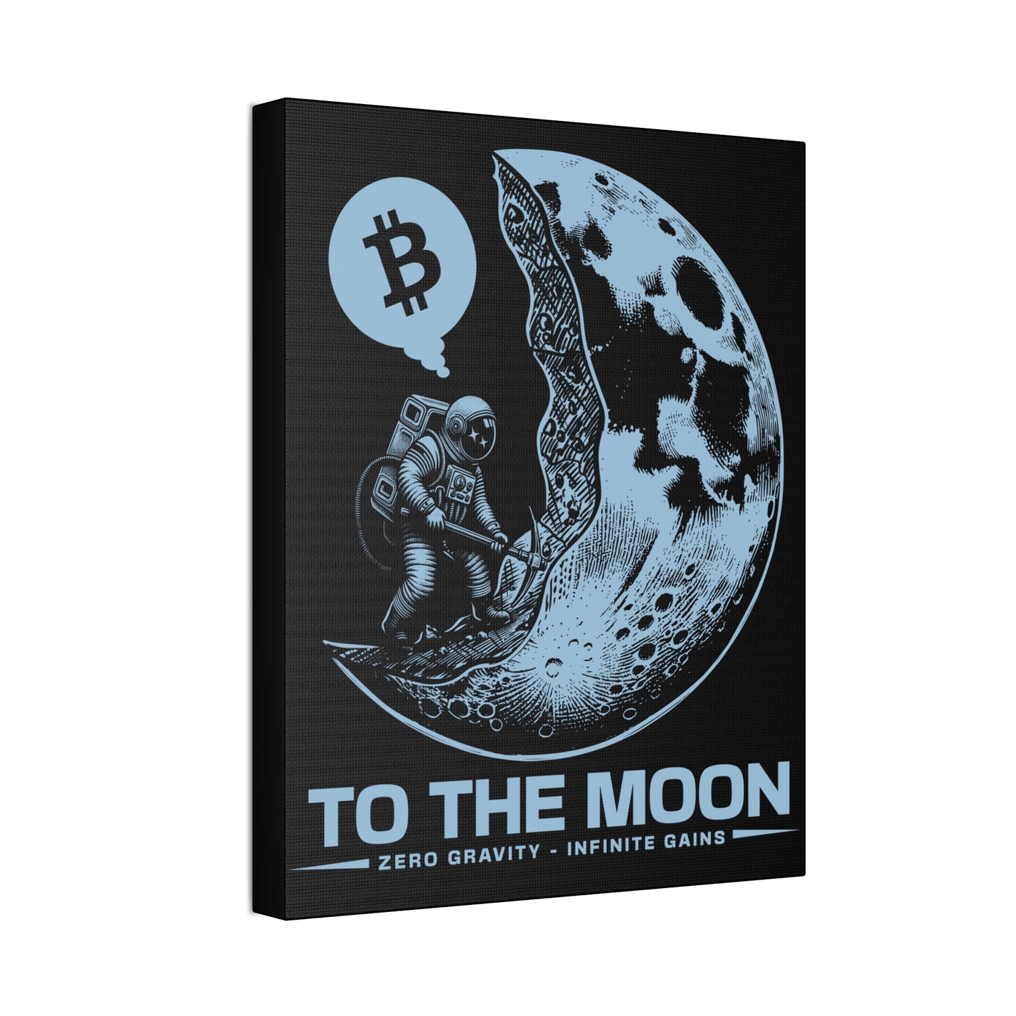 To The Moon Crypto Canvas Art