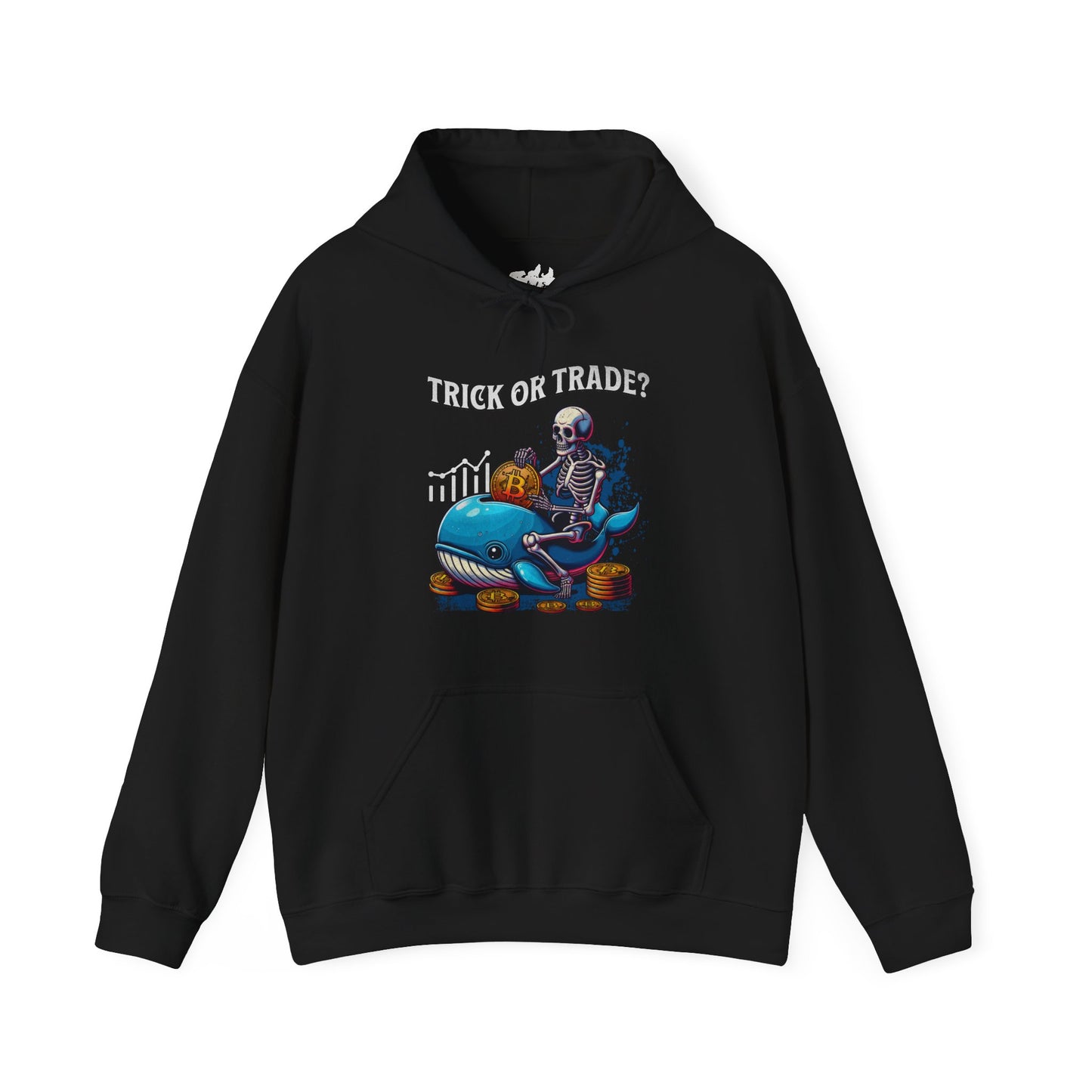 Crypto Halloween Trick or Trade Skeleton Whale Hoodie