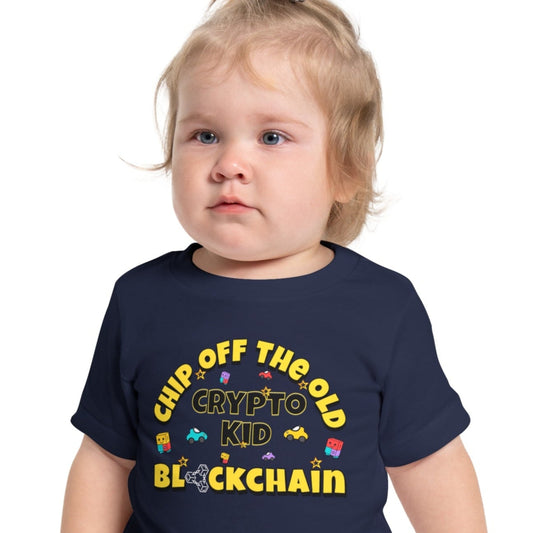 Chip Off The Old Blockchain Crypto Kid Baby T-Shirt