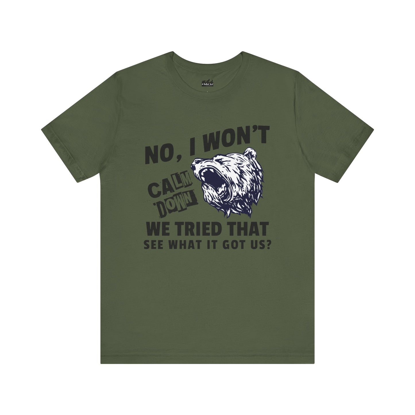 Political Activist Bear Graphic Tee