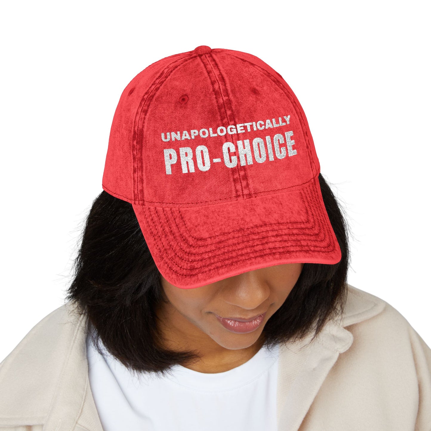 Unapologetically Pro-Choice Embroidered Vintage Cap