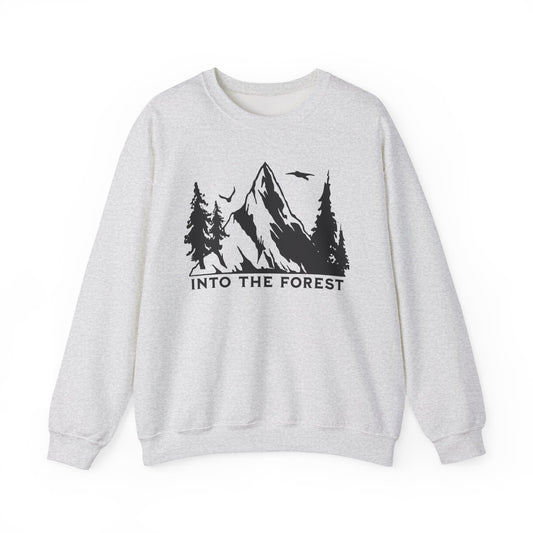 "Into the Forest" — Mountain & Pine Nature Crewneck Sweatshirt