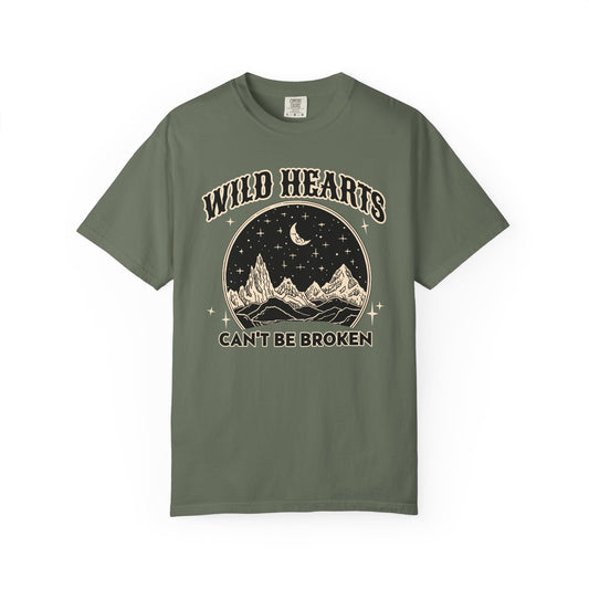 "Wild Hearts Can't Be Broken" — Retro Mountain Adventure Tee