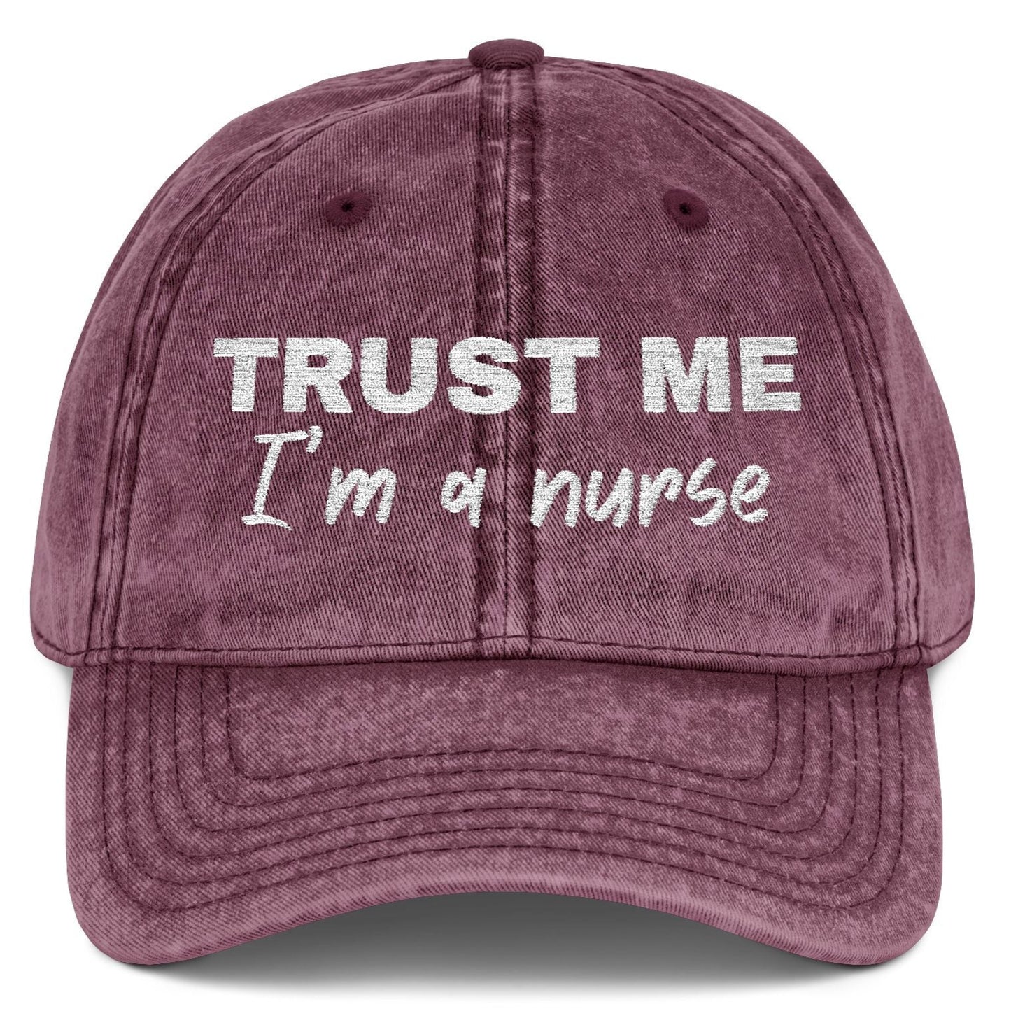 Customizable Embroidered Vintage Baseball Cap For Nurses