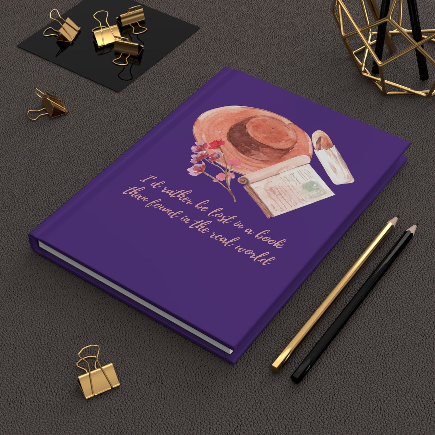 I'd Rather Be Lost in a Book Hat Literary Travel Notebook