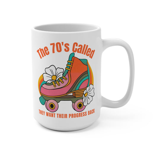 Feminist Retro 70's Roller Skate Coffee Mug