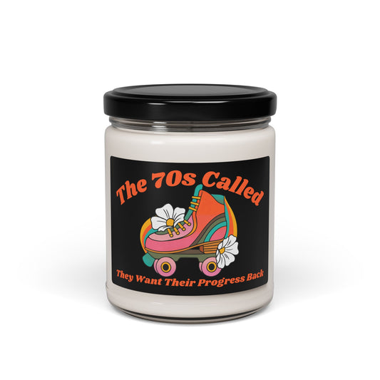 The 70's Called Retro Themed Feminist Scented Soy Candle