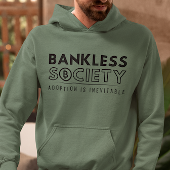 Bankless Society, Adoption is Inevitable Script Crypto Gildan Hooded Sweatshirt