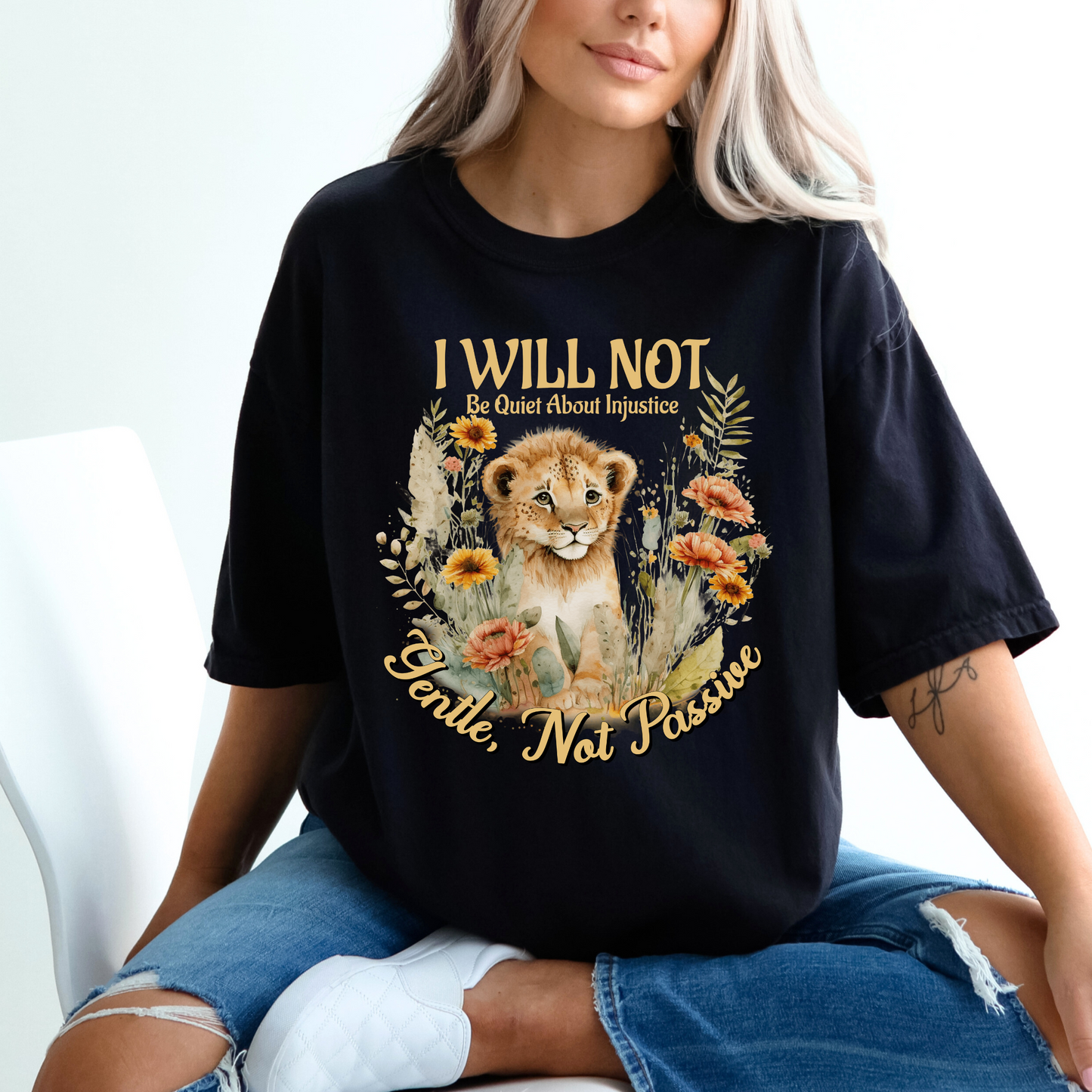 Lion-Themed Activist T-Shirt