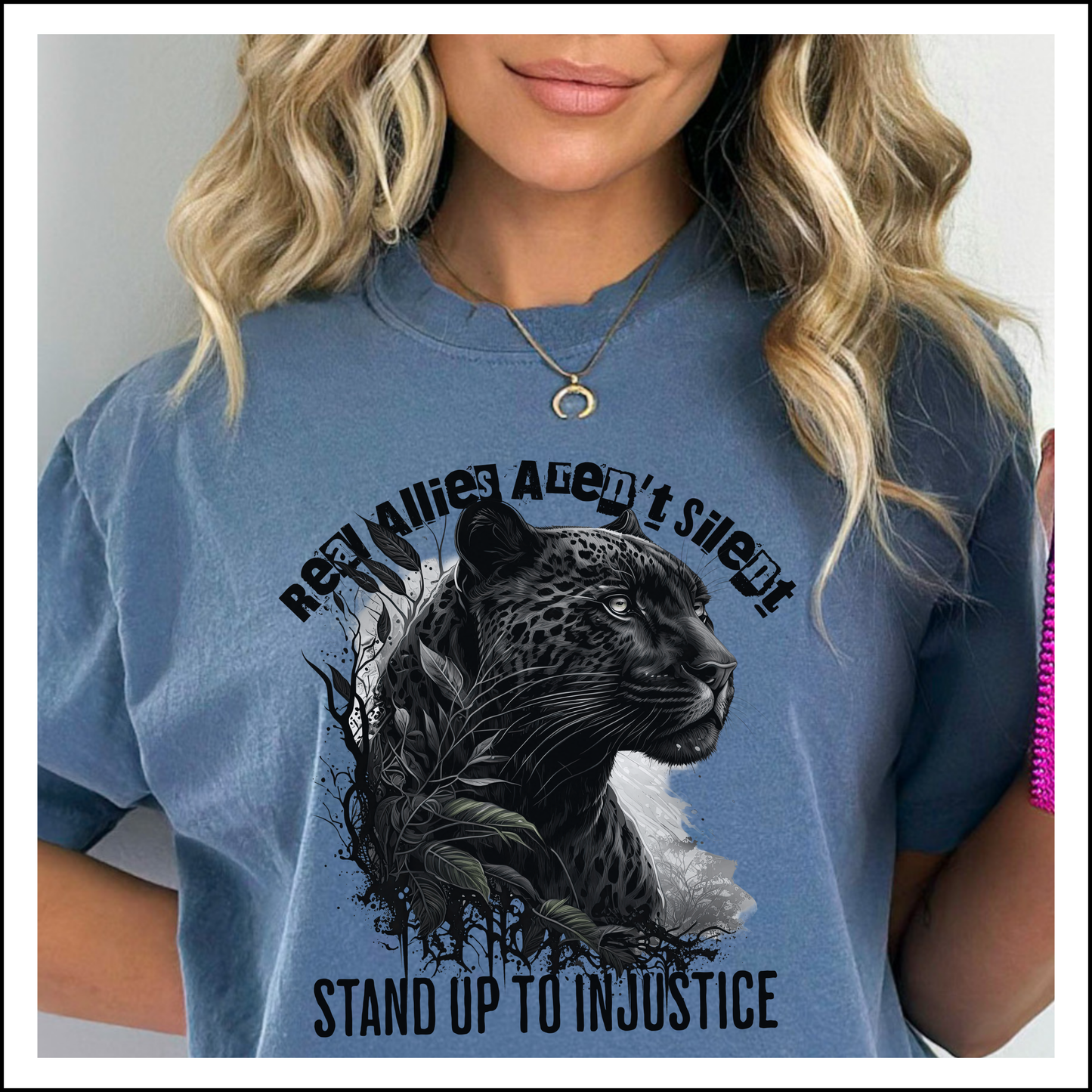 Powerful Panther Anti Racism Ally T-Shirt