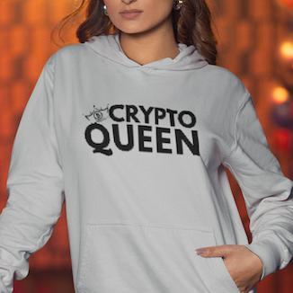 Crypto Queen Gildan 18500 Hoodie, Gift for Bitcoin Lover Tech Fan