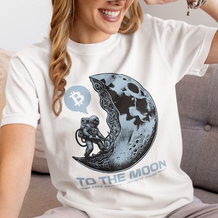 Crypto to the Moon Blockchain T-shirt, Trending Gift for Bitcoin Lover
