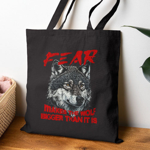 Fear Makes the Wolf Bigger Than It Is Cotton Canvas Tote Bag