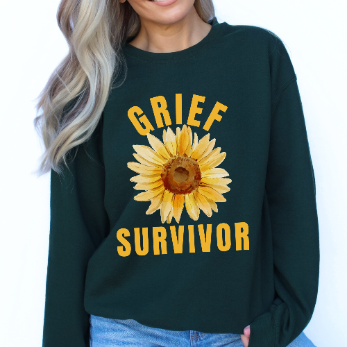 Sunflower Grief Survivor Crewneck Sweatshirt
