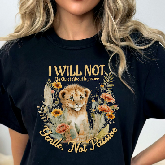 Lion-Themed Activist T-Shirt