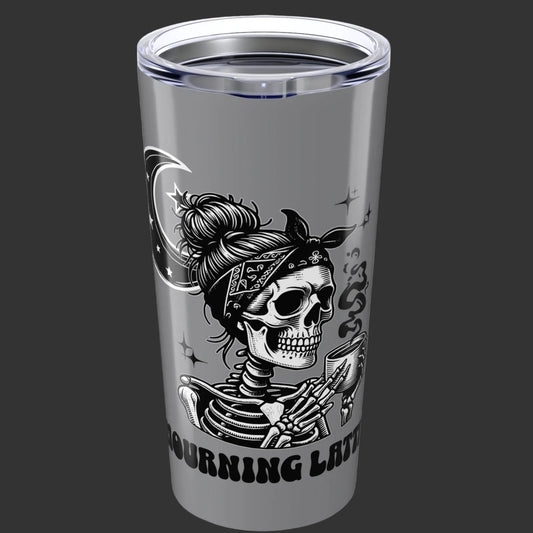 Mourning Latte Skeleton Tumbler 20 oz