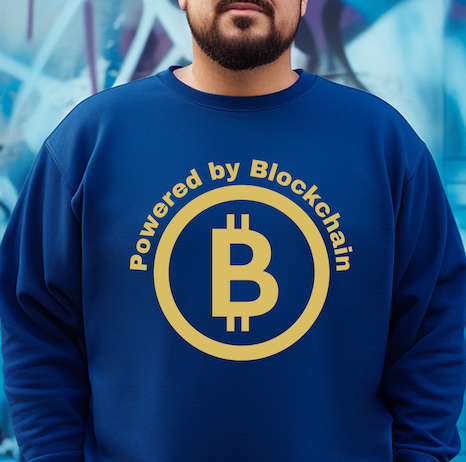 Powered by Blockchain Unisex Crypto Sweatshirt