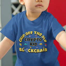 Chip Off The Old Blockchain Crypto Kid Baby T-Shirt