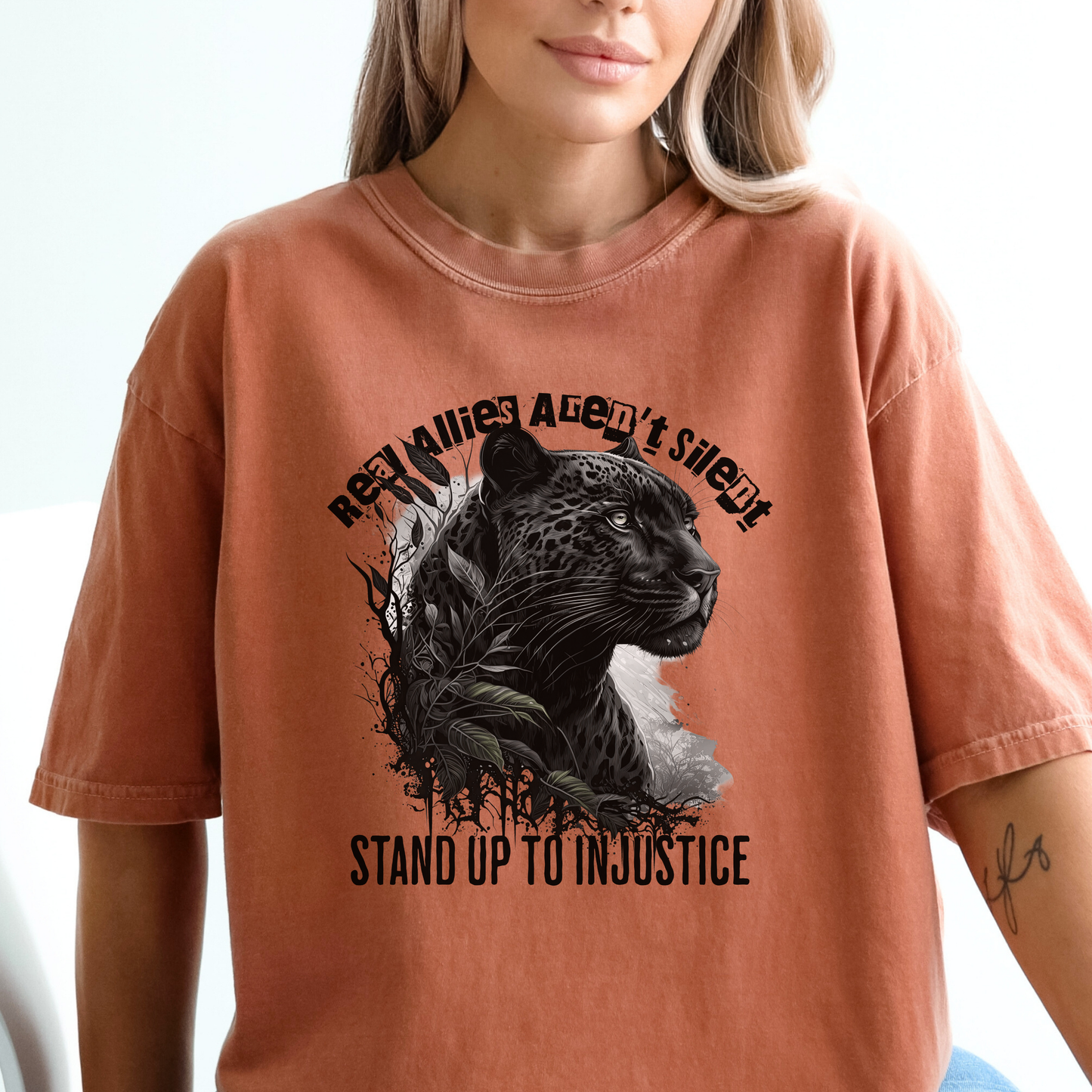 Powerful Panther Anti Racism Ally T-Shirt
