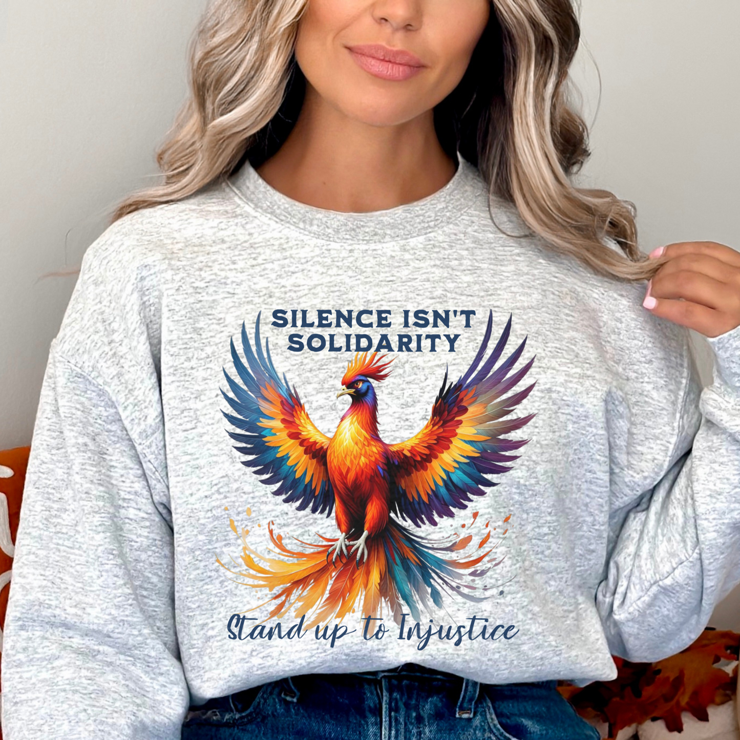 Phoenix Themed Social Justice Activist Empowerment Crewneck Sweatshirt
