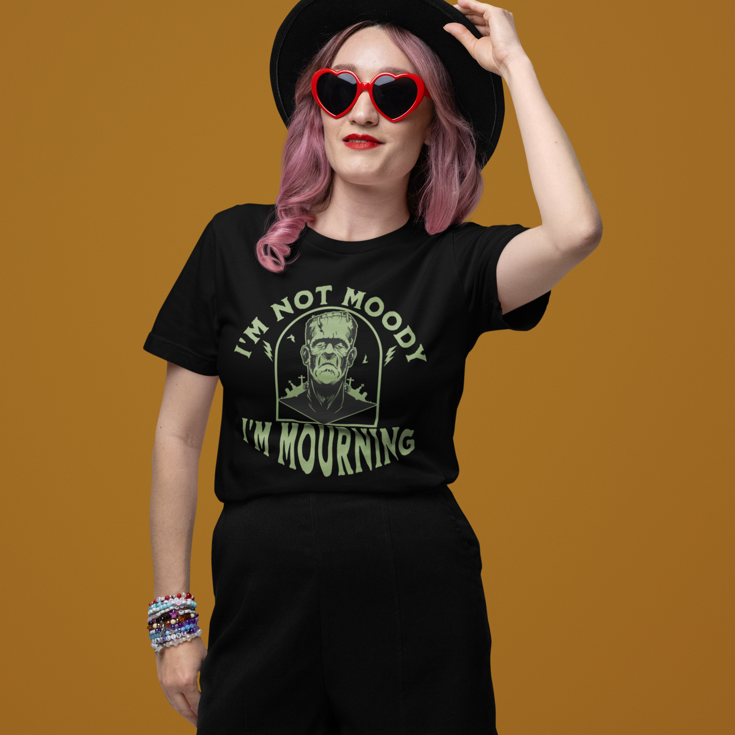 I'm Not Moody Frankenstein Grief Quote T-Shirt