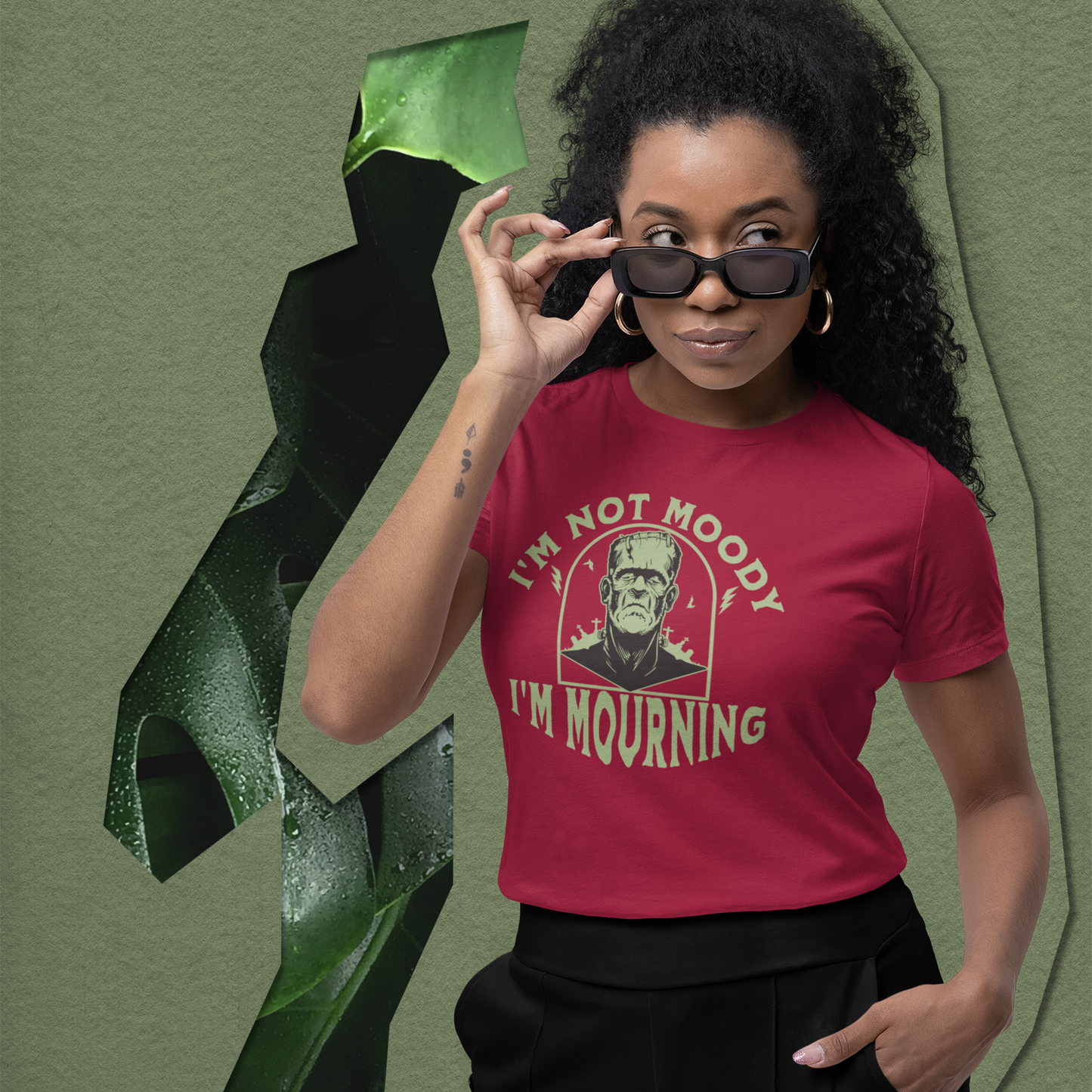 I'm Not Moody Frankenstein Grief Quote T-Shirt