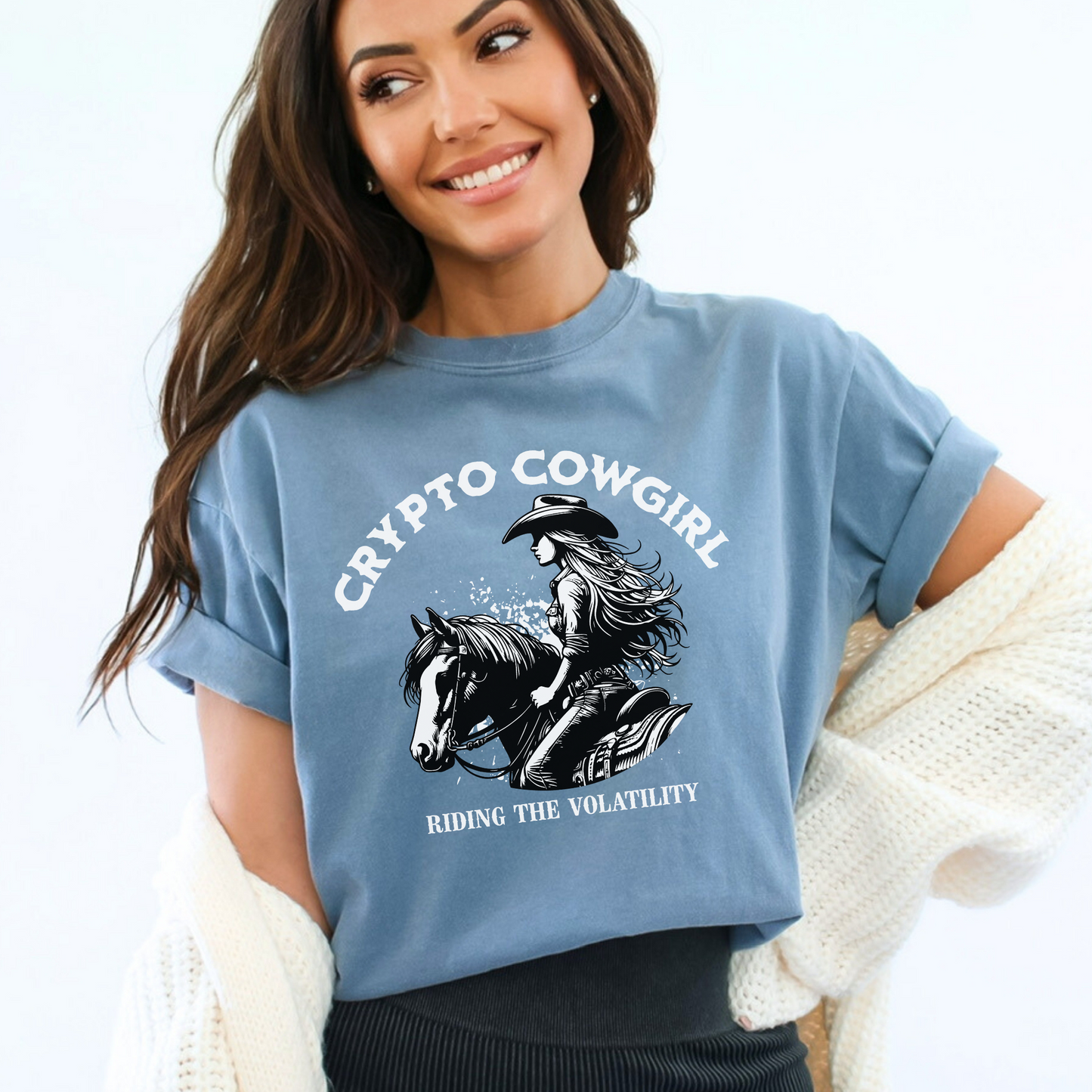 Crypto Cowgirl Comfort Colors T-Shirt