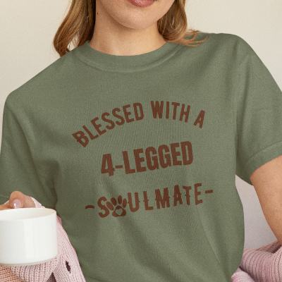 Blessed with a 4-Legged Soulmate Comfort Colors T-Shirt