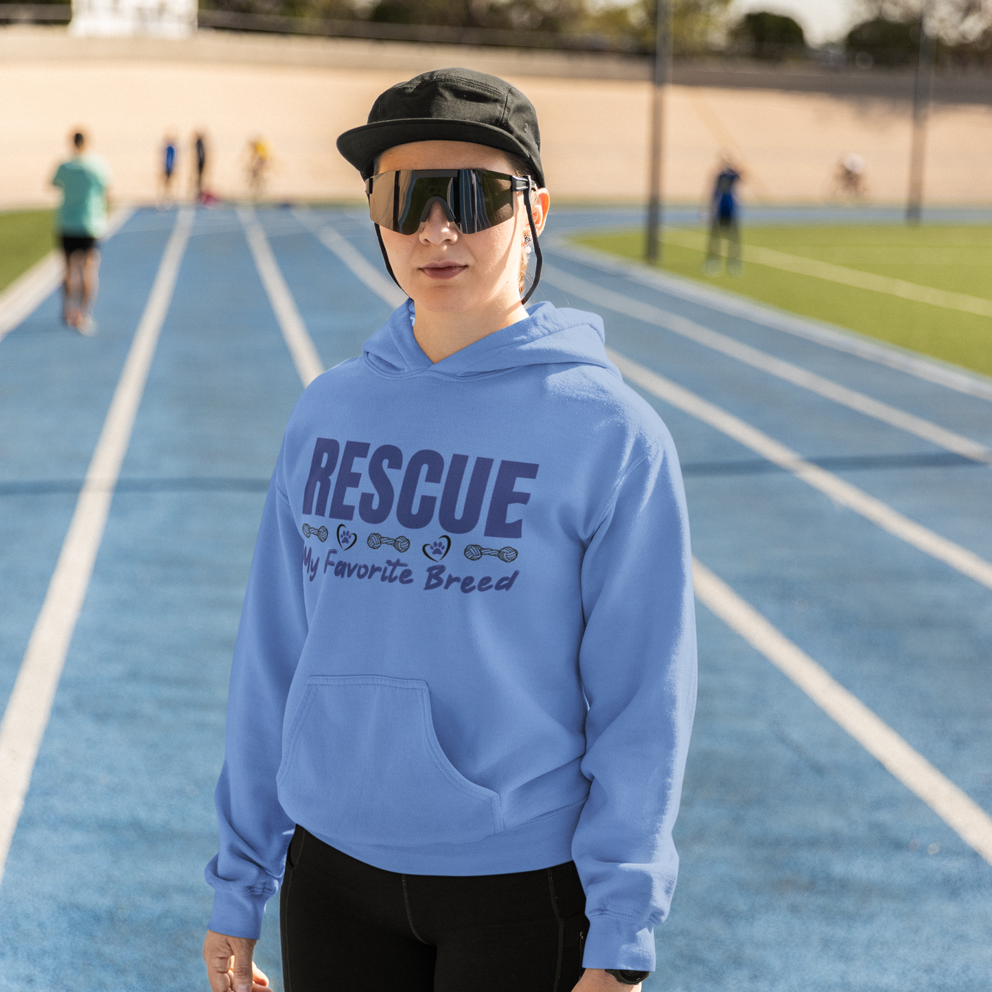 My Favorite Breed Rescue Dog Lover Hoodie