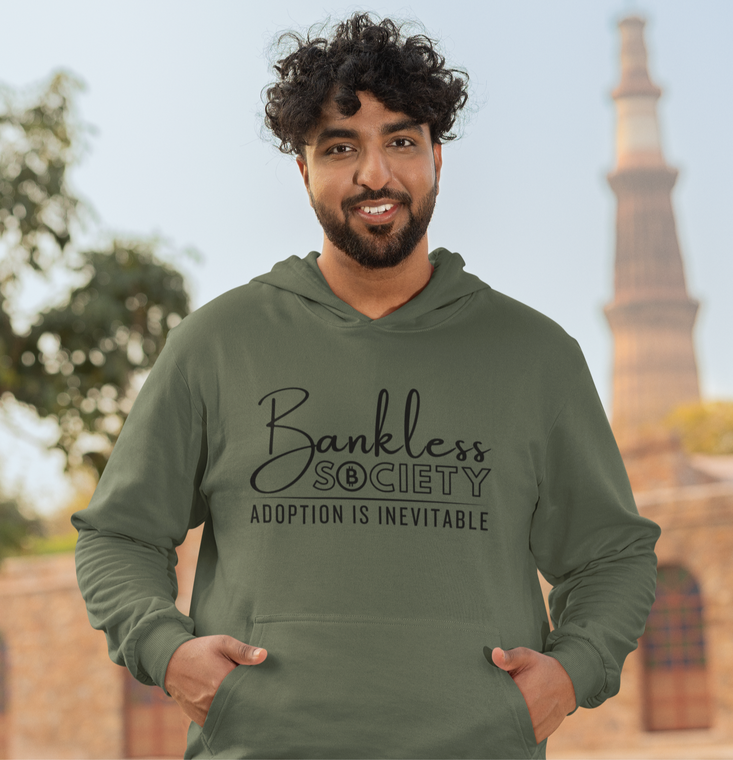 Bankless Society, Adoption is Inevitable Crypto Gildan Hooded Sweatshirt