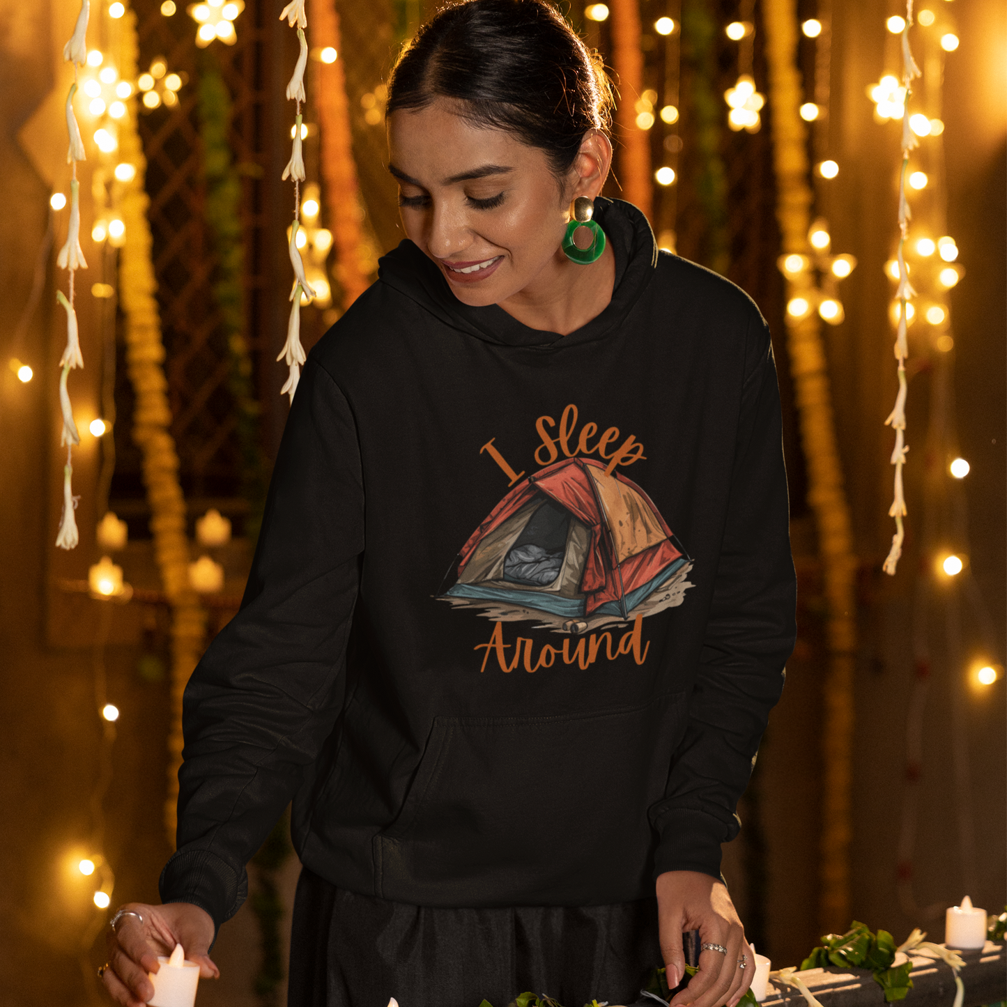 I Sleep Around Hooded Sweatshirt