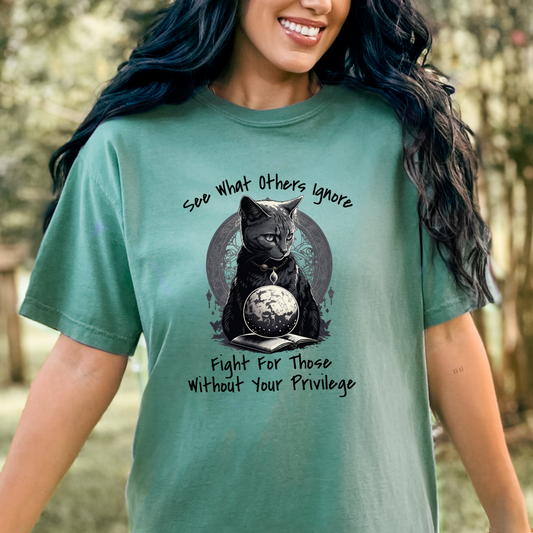 Activist Cat-Themed Unisex Comfort Colors T-Shirt