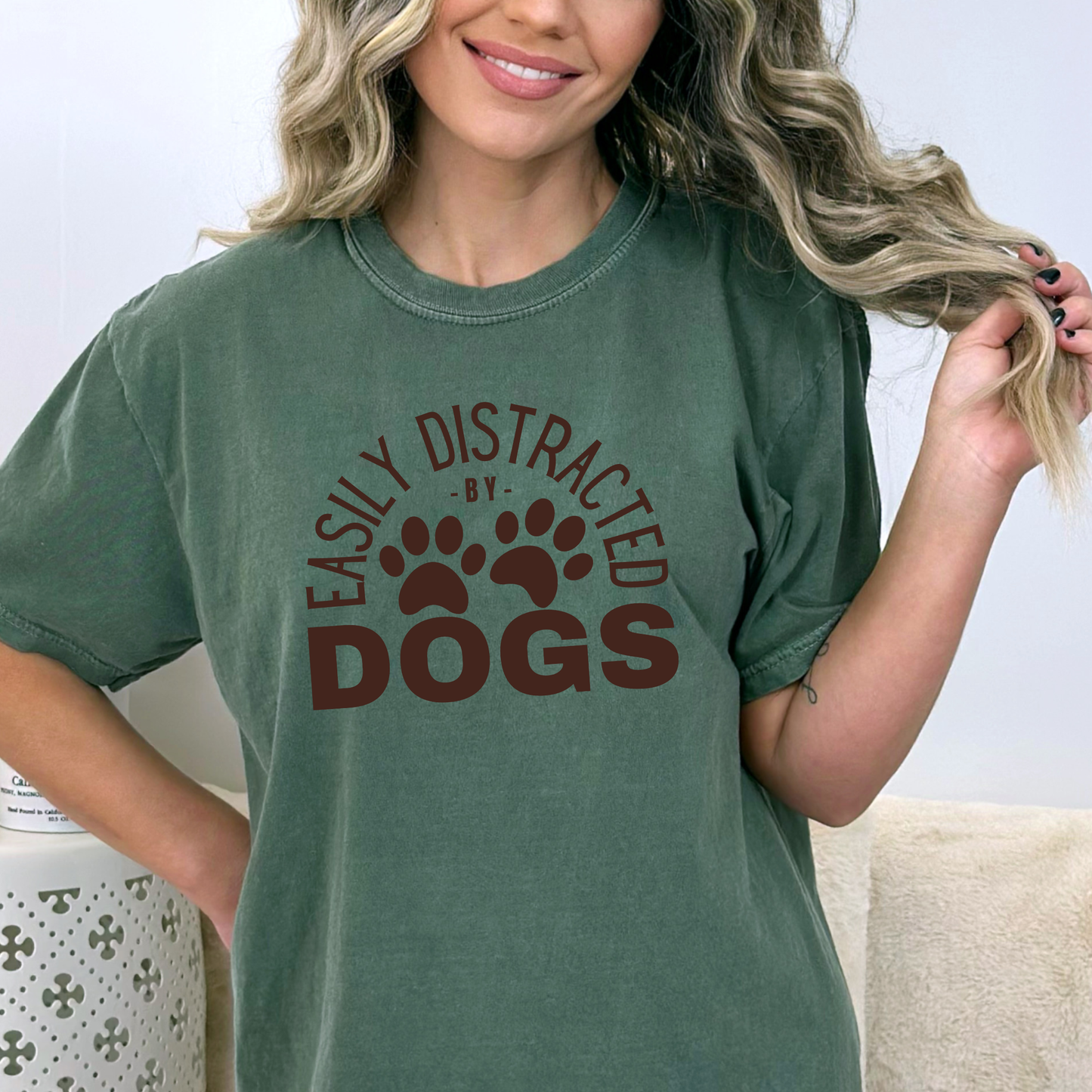 Easily Distracted by Dogs Comfort Colors T-Shirt