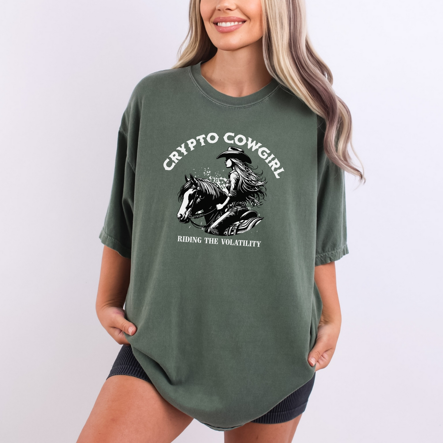 Crypto Cowgirl Comfort Colors T-Shirt