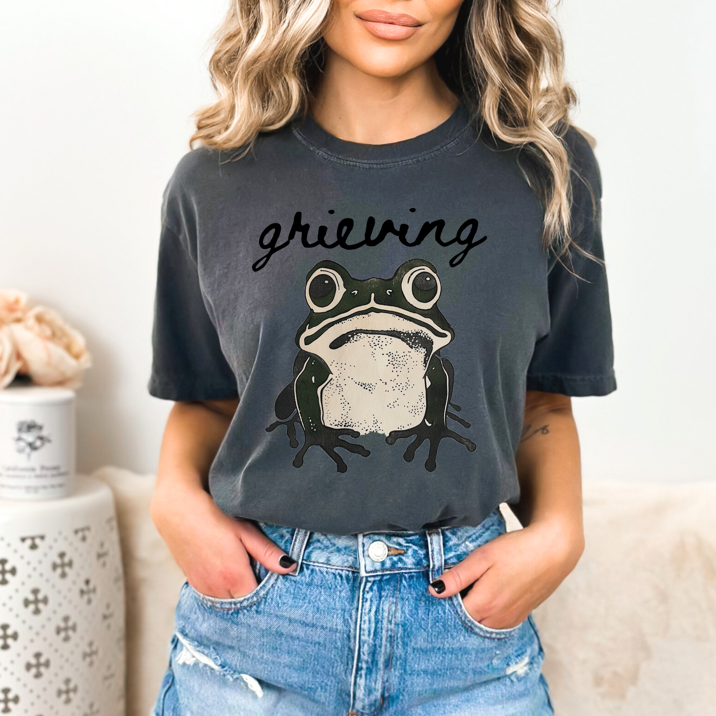 Grieving Frog Sympathy Gift T-Shirt